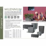Flower pot Vase - DEROMA - Millennium R - Anthracite - With water reserve - Height - 53 cm - Image 2
