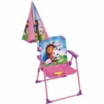 Garden furniture - FUN HOUSE - Gabby and the Magic House folding chair H.53 x W.38.5 x D.37.5 cm with 65 cm parasol - Image 2