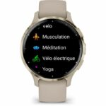 GARMIN Venu 3S GPS Smartwatch, 30.4mm (1.2), Soft Gold Steel, Linen Case and Linen Silicone Strap - Image 2