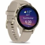 GARMIN Venu 3S GPS Smartwatch, 30.4mm (1.2), Soft Gold Steel, Linen Case and Linen Silicone Strap - Image 4