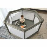 Baby Playpen - DREAMBABY - EXPLORE - Padded with adapted groundsheet - Water resistant - 6m+ - 140 x 70 cm