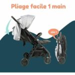Bambisol - DS209 GREY BLACK - Side-by-Side Double Stroller | For Twins from Birth, Ultra-Compact Fold | Black Grey - Image 6