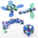 Magnetic Construction Set - GIPSY TOYS - Itsy CLIXO - 18 pcs - Blue/green - Ages 4+ - Image 3