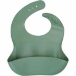 SET OF 2 SILICONE BIBS 1 CACTUS GREEN + 1 HONEY YELLOW - Image 2