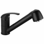 Sink Mixer Tap - BAGO - Pull-Out 2-Jet Spray - Matte Black - Classic Design - Easy Installation