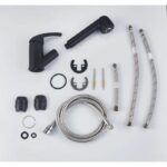 Sink Mixer Tap - BAGO - Pull-Out 2-Jet Spray - Matte Black - Classic Design - Easy Installation - Image 4