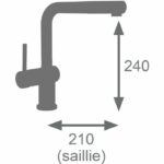 Edouard Rousseau - SQUARE Sink Mixer - Pull-out Spray - Chrome - Image 2