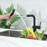 Edouard Rousseau - SQUARE Sink Mixer - Pull-out Spray - Black - Image 2