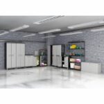 KIS Linear Utility Storage Cabinet - 68 x 39 x 173 cm - Black and Gray - Image 2