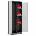 KIS Linear Utility Storage Cabinet - 68 x 39 x 173 cm - Black and Gray - Image 3