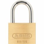 Solid brass padlock - ABUS - 60/50 - Hardened steel shackle - Double locking - 2 keys