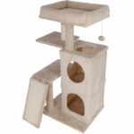 Cat tree 100 cm - ALESSIA - KERBL - Soft - Two-story alcove