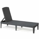 ALLIBERT JAIPUR sunlounger - 4 positions - Woven resin imitation - Graphite - Image 2