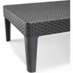 ALLIBERT JAIPUR sunlounger - 4 positions - Woven resin imitation - Graphite - Image 5