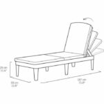ALLIBERT JAIPUR sunlounger - 4 positions - Woven resin imitation - Graphite - Image 6