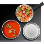 ARTHUR MARTIN AM5538 - 8-piece stainless steel cookware set: 3 pans, 3 saucepans, 2 handles - All hobs including induction - Image 4