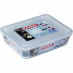 PYREX - 242P000 / 7046 - Rectangular dish with lid - 22cm * 17 cm - Pyrex Cook & Freeze