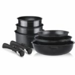 Induction cookware set - Arthur Martin - AM925B - Aluminum - 8 pieces - Removable handle - All hobs including induction