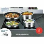 Arthur Martin AM2493 8 -piece kitchen battery - Stainless steel - Removable handle - All lights including induction - Image 3
