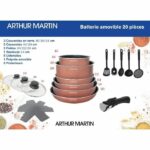 Kitchen battery 20 pieces Arthur Martin - Aluminum - Removable handle - All lights including induction - Image 2