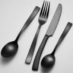 Cutlery set - ARTHUR MARTIN - AM5136 - 24 pieces - Stainless steel - Black finish - Image 3