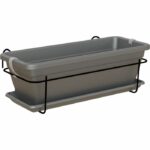 Artevasi - Balcony Kit Gardening Venezia 50cm Anthracite 50 x 19.5 x H16.3 cm - 1.13l