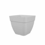 Flower pot and square plants Capri Campana - Plastic - 37x37 cm - White - Artevasi - Image 2