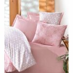 Bedding set - 1 duvet cover 220 x 240 cm + 2 pillowcases 60 x 60 cm - 100% cotton - Pink - Image 4