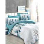 Bedding set - 1 duvet cover 220 x 240 cm + 2 pillowcases 60 x 60 cm - 100% cotton - Green