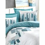 Bedding set - 1 duvet cover 220 x 240 cm + 2 pillowcases 60 x 60 cm - 100% cotton - Green - Image 3