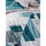 Bedding set - 1 duvet cover 220 x 240 cm + 2 pillowcases 60 x 60 cm - 100% cotton - Green - Image 4
