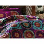 Bedding set - 1 duvet cover 220 x 240 cm + 2 pillowcases 60 x 60 cm - 100% cotton - Fuchsia - Image 3