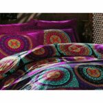 Bedding set - 1 duvet cover 220 x 240 cm + 2 pillowcases 60 x 60 cm - 100% cotton - Fuchsia - Image 4