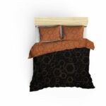 Bedding set - 1 duvet cover 220 x 240 cm + 2 pillowcases 60 x 60 cm - 100% cotton - Copper - Image 3