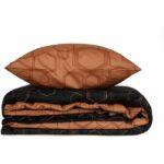 Bedding set - 1 duvet cover 220 x 240 cm + 2 pillowcases 60 x 60 cm - 100% cotton - Copper - Image 4