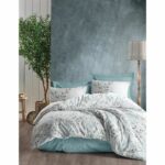 Bedding set - 1 duvet cover 220 x 240 cm + 2 pillowcases 60 x 60 cm - 100% cotton - Mint
