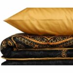 Bedding set - 1 duvet cover 220 x 240 cm + 2 pillowcases 60 x 60 cm - 100% cotton satin - Black - Image 5
