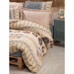 Bedding set - 1 duvet cover 220 x 240 cm + 2 pillowcases 60 x 60 cm - 100% cotton - Beige - Image 3