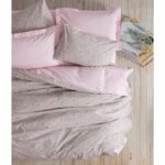 Bedding set - 1 duvet cover 220 x 240 cm + 2 pillowcases 60 x 60 cm - 100% cotton - Pink - Image 3