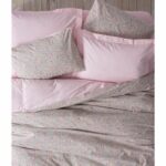Bedding set - 1 duvet cover 220 x 240 cm + 2 pillowcases 60 x 60 cm - 100% cotton - Pink - Image 4
