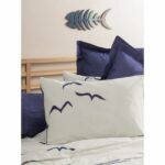 Bedding set - 1 duvet cover 220 x 240 cm + 2 pillowcases 60 x 60 cm - 100% cotton - Blue - Image 2