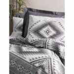 Bedding set - 1 duvet cover 220 x 240 cm + 2 pillowcases 60 x 60 cm - 100% cotton - Anthracite - Image 2