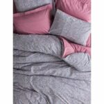 Bedding set - 1 duvet cover 220 x 240 cm + 2 pillowcases 60 x 60 cm - 100% cotton - Pink - Image 4