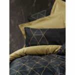 Bedding set - 1 duvet cover 220 x 240 cm + 2 pillowcases 60 x 60 cm - 100% cotton - Black - Image 2