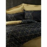 Bedding set - 1 duvet cover 220 x 240 cm + 2 pillowcases 60 x 60 cm - 100% cotton - Black - Image 4