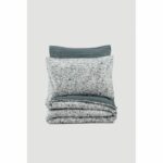 Bedding set - 1 duvet cover 220 x 240 cm + 2 pillowcases 60 x 60 cm - 100% cotton - Anthracite - Image 3