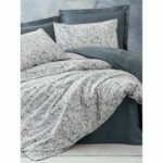 Bedding set - 1 duvet cover 220 x 240 cm + 2 pillowcases 60 x 60 cm - 100% cotton - Anthracite - Image 4