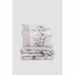 Bedding set - 1 duvet cover 220 x 240 cm + 2 pillowcases 60 x 60 cm - 100% cotton - Lilac - Image 3