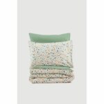 Bedding set - 1 duvet cover 220 x 240 cm + 2 pillowcases 60 x 60 cm - 100% cotton - Green - Image 3