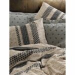 Bedding set - 1 duvet cover 220 x 240 cm + 2 pillowcases 60 x 60 cm - 100% cotton - Brown - Image 2